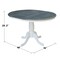 International Concepts Round 36 in Rd Top Ped Table, 12 in Leaf, Dining Ht, White/Heather Gray, 36 W, 48 L, 29.3 in H, Wood K05-36RXT - alternate 9